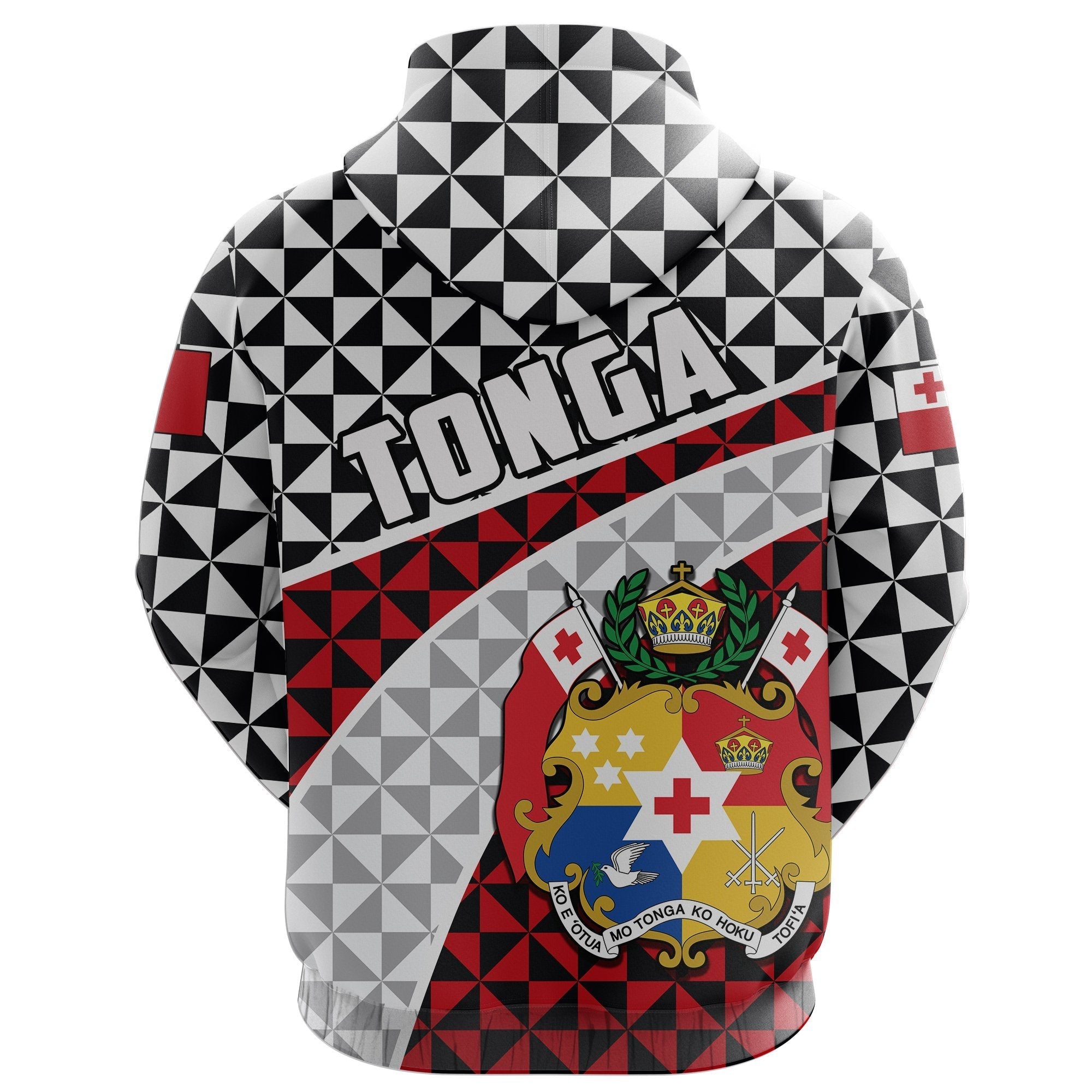 Tonga All Over Print Zip Hoodie Coat Of Arms - Vibe Hoodie Shop