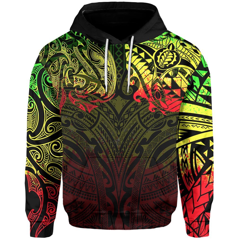 New Zealand Hoodie, Maori Polynesian Tattoo Reggage - Vibe Hoodie Shop