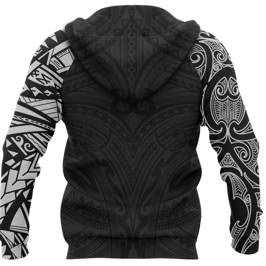 New Zealand Zip Hoodie, Maori Polynesian Tattoo - Vibe Hoodie Shop