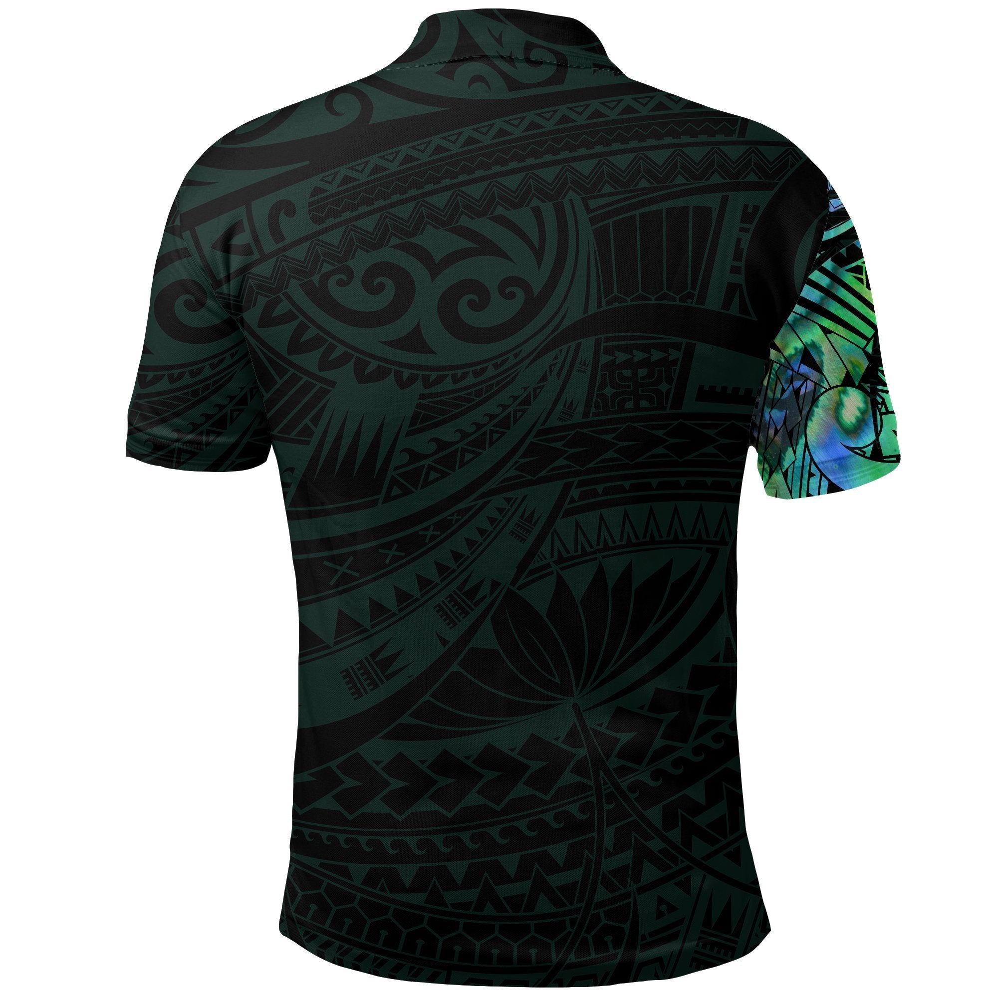 New Zealand Polo Shirt, Maori Horse Paua Shell Golf Shirt - Vibe Hoodie Shop