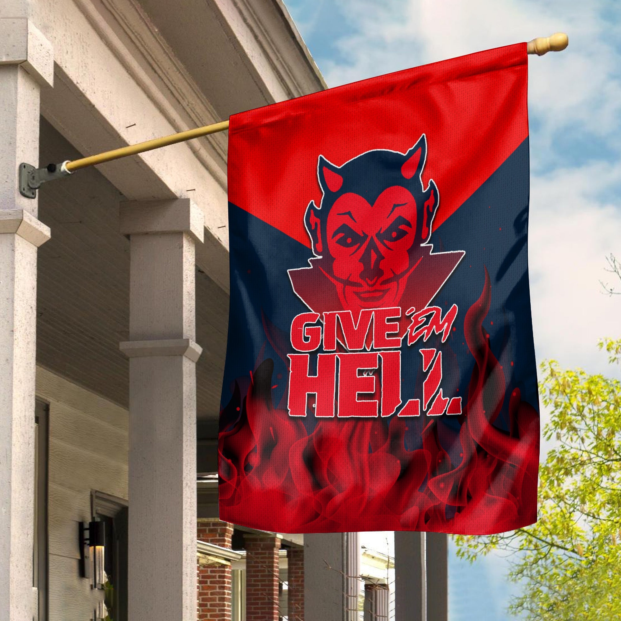 Demons Flag - GIVE 'EM HELL - Vibe Hoodie Shop