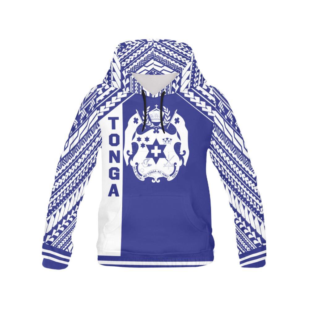 Coat Of Arms Tonga All Over Hoodie Blue - Vibe Hoodie Shop