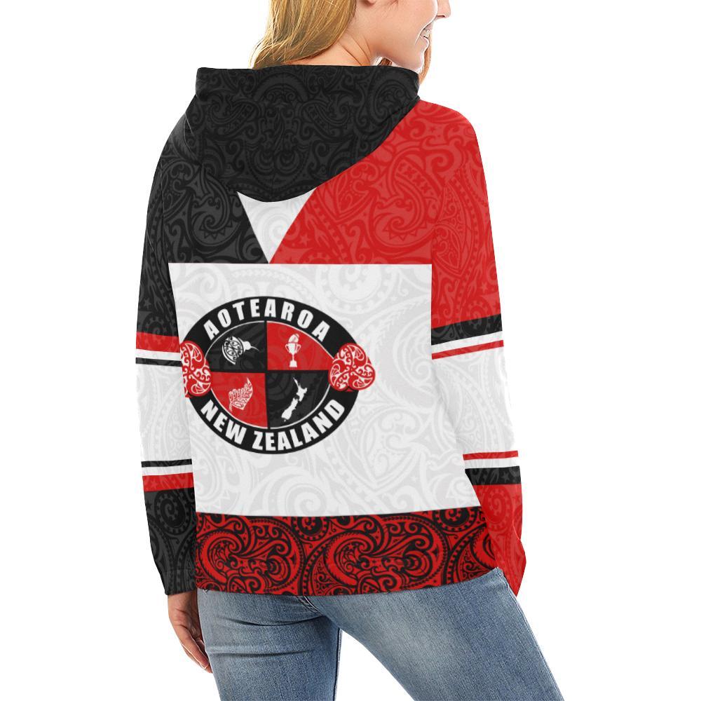 New Zealand Aotearoa Rugby Champion Hoodie - All Over Print - Vibe Hoodie Shop