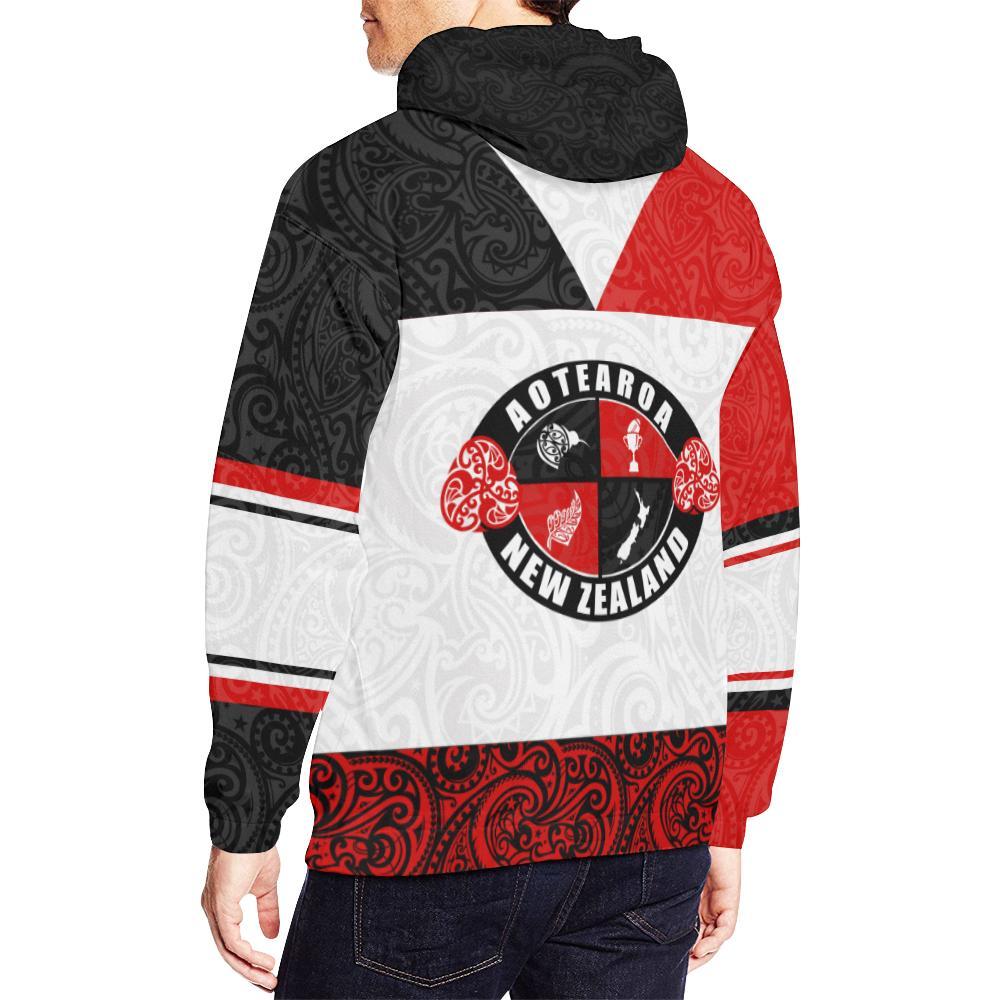 New Zealand Aotearoa Rugby Champion Hoodie - All Over Print - Vibe Hoodie Shop