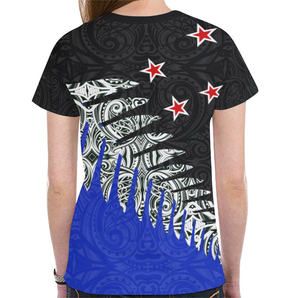 New Zealand Flag Shirt, Maori Tattoo Silver Fern T shirt - Vibe Hoodie Shop