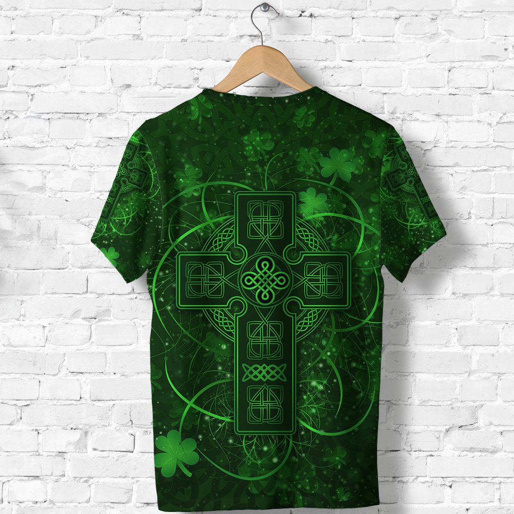 Ireland T shirt Irish Saint Patrick's Day Celtic Cross - Vibe Hoodie Shop