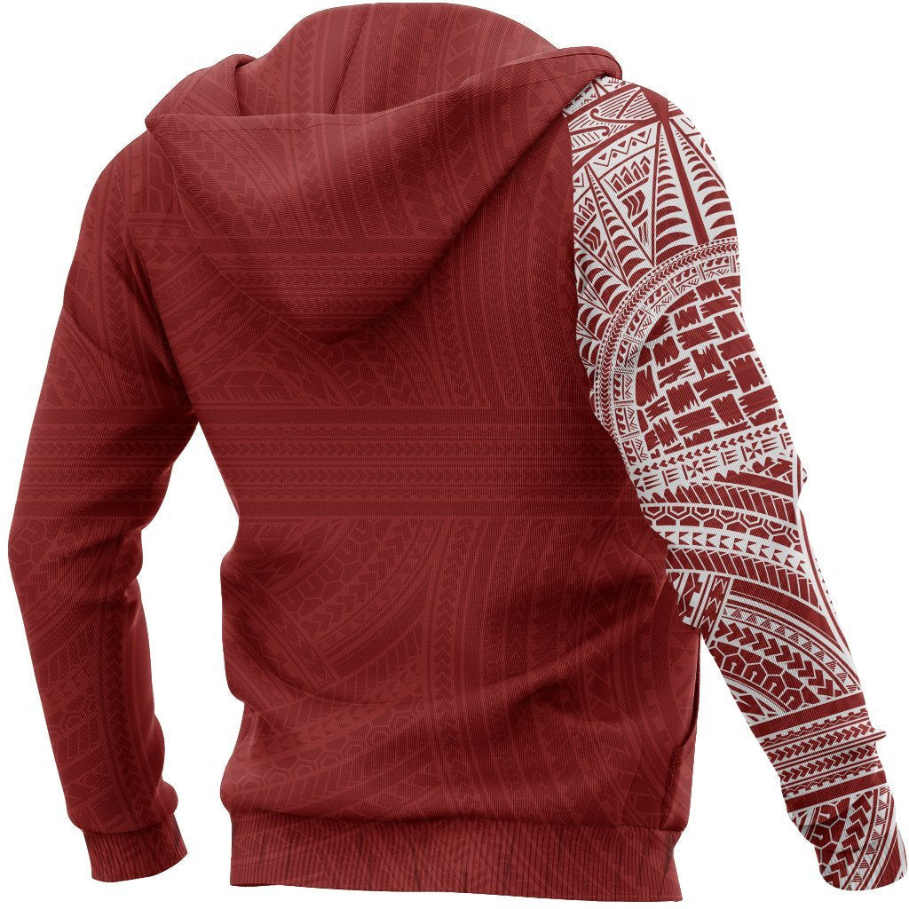 Tribal Hoodie, Polynesian Tattoo All Over Print Hoodie - Vibe Hoodie Shop