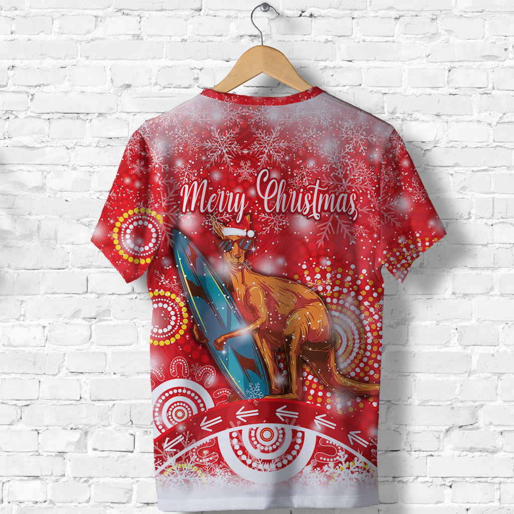 Australia Kangaroo Christmas T shirt Original Style - Red - Vibe Hoodie Shop