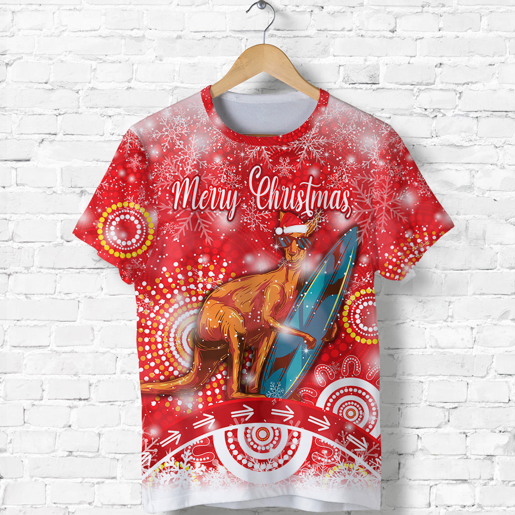 Australia Kangaroo Christmas T shirt Original Style - Red - Vibe Hoodie Shop