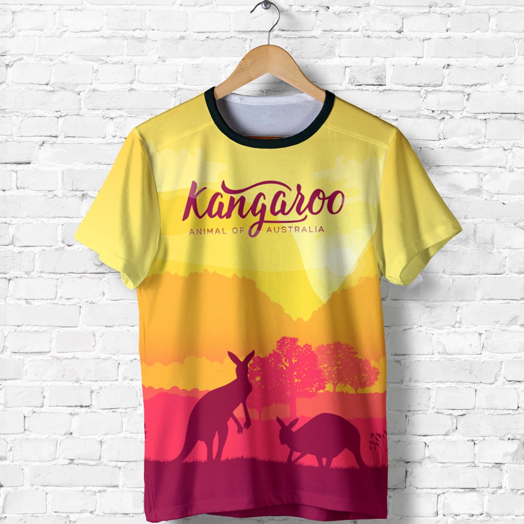 T shirt - Kangaroo T shirt Morning Uluru - Unisex - Vibe Hoodie Shop