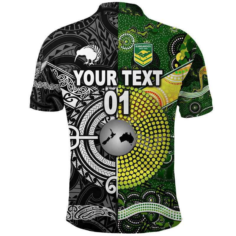 (Custom Personalised) New Zealand Maori All Black And Australia Kangaroos Aboriginal Polo Shirt Rugby Together - Vibe Hoodie Shop