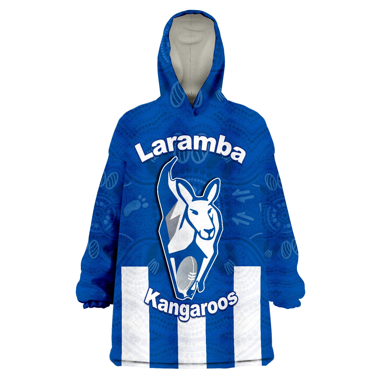 Kangaroos Laramba Roos Football Club Wearable Blanket Hoodie - Vibe Hoodie Shop