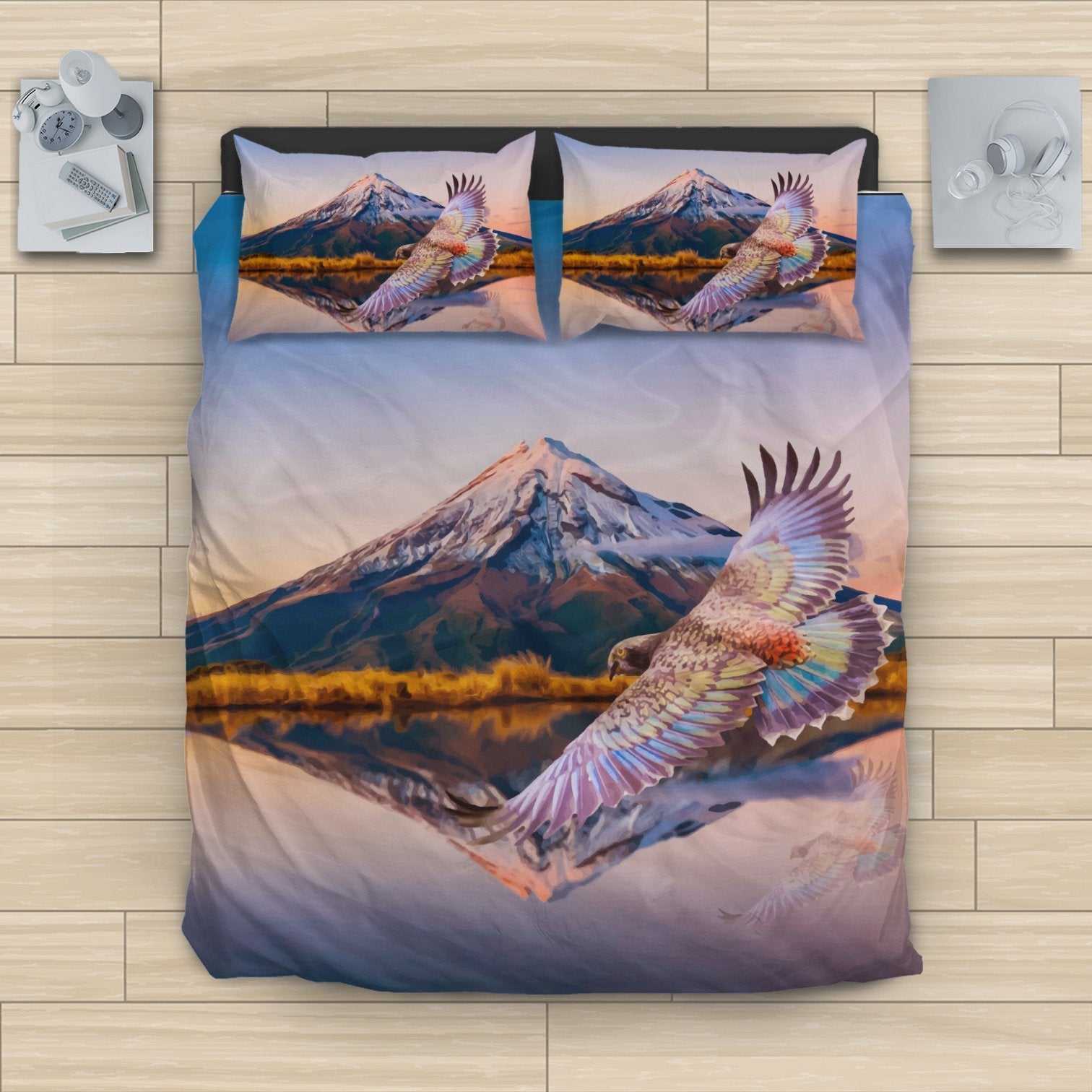 New Zealand Parrot Bedding Set Kea Bird - Vibe Hoodie Shop