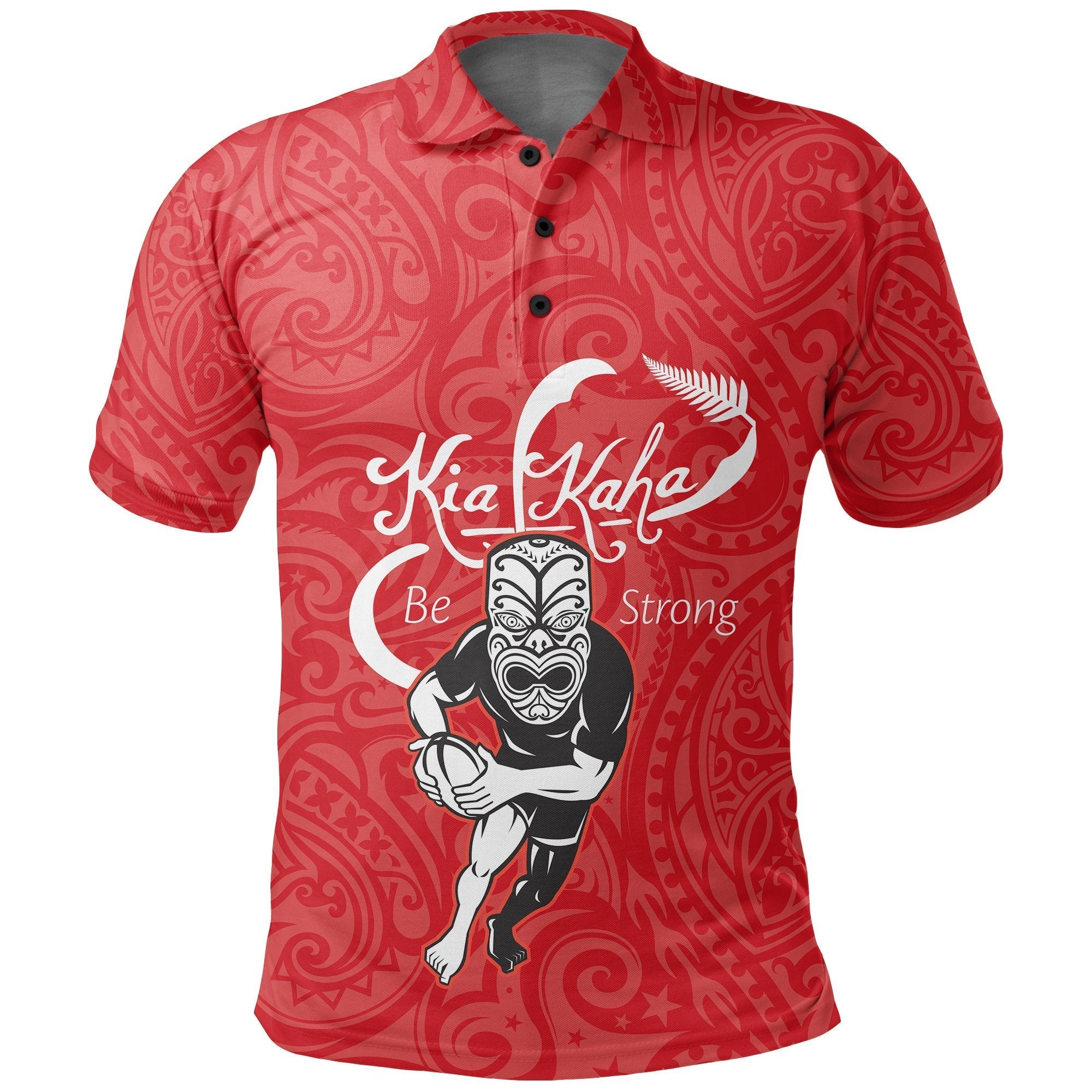 Rugby Kia Kaha Be Strong New Zealand Shirt - Red Version 2 - Vibe Hoodie Shop