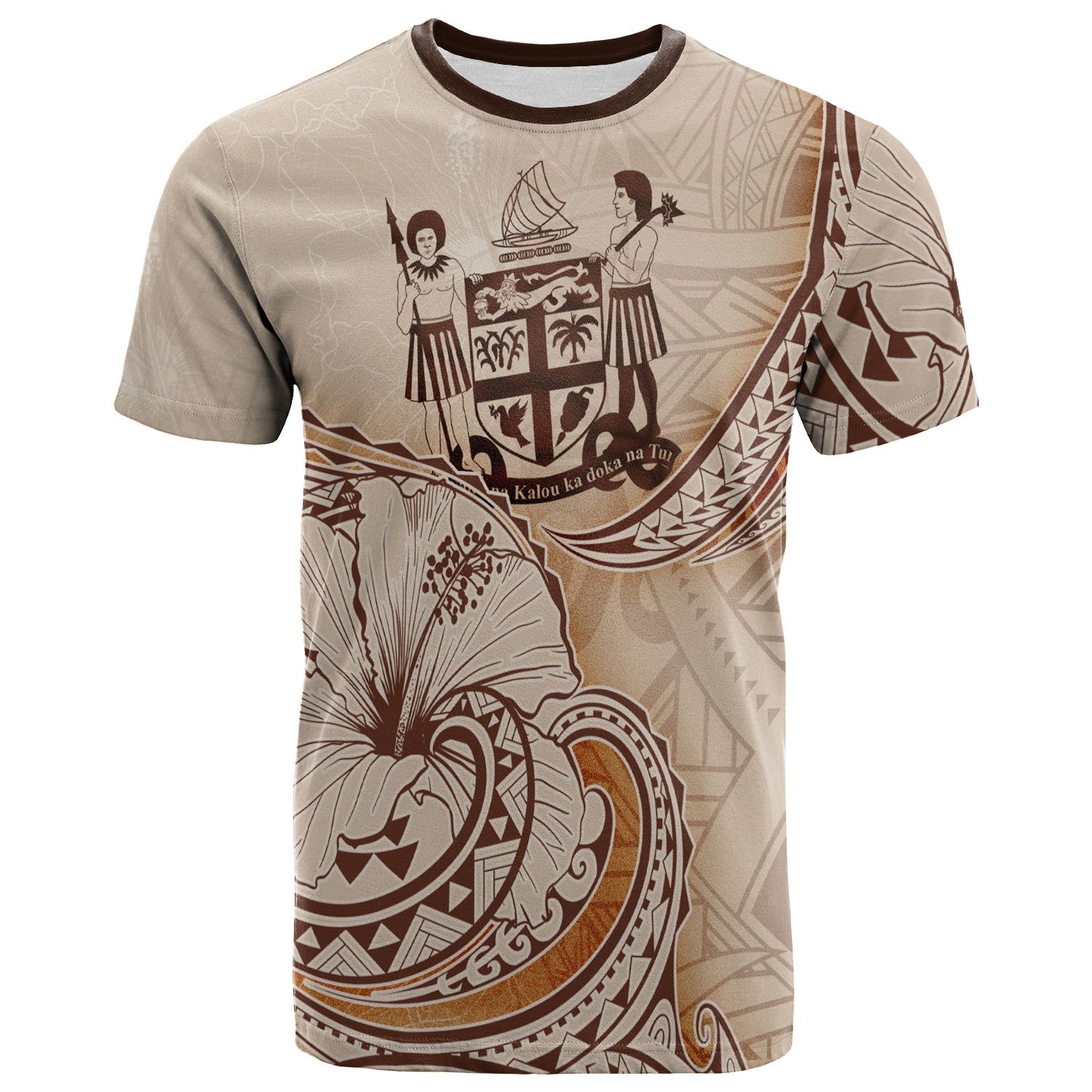 Kiribati T shirt - Hibiscus Flowers Vintage Style - Vibe Hoodie Shop