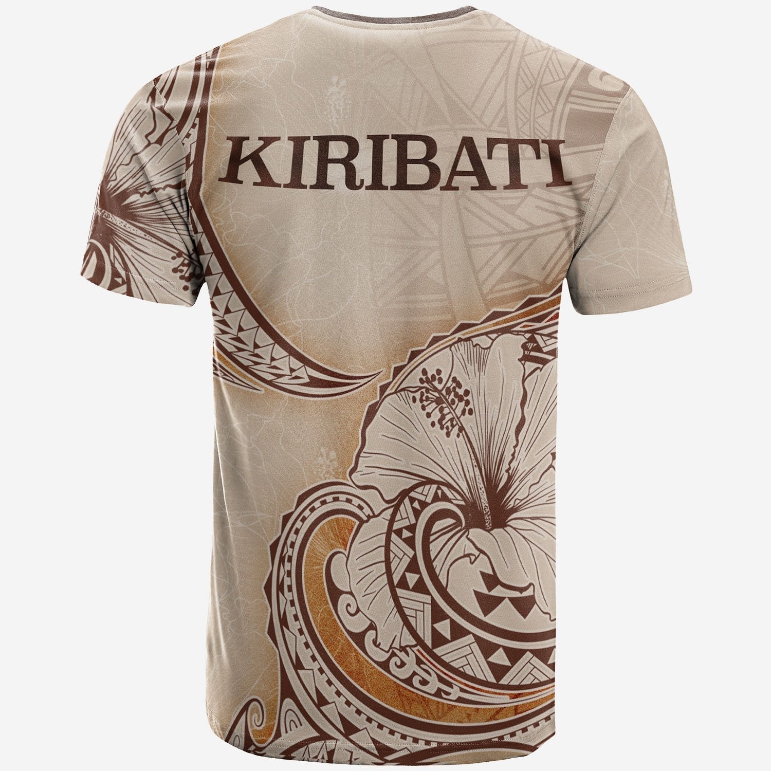 Kiribati T shirt - Hibiscus Flowers Vintage Style - Vibe Hoodie Shop