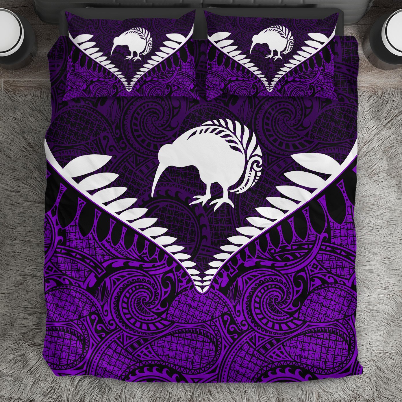 New Zealand Koru Bedding Set, Kiwi Bird Duvet Cover And Pillow Case 04 - Vibe Hoodie Shop