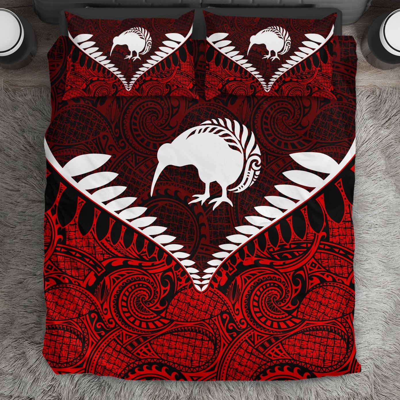 New Zealand Koru Bedding Set, Kiwi Bird Duvet Cover And Pillow Case 01 - Vibe Hoodie Shop