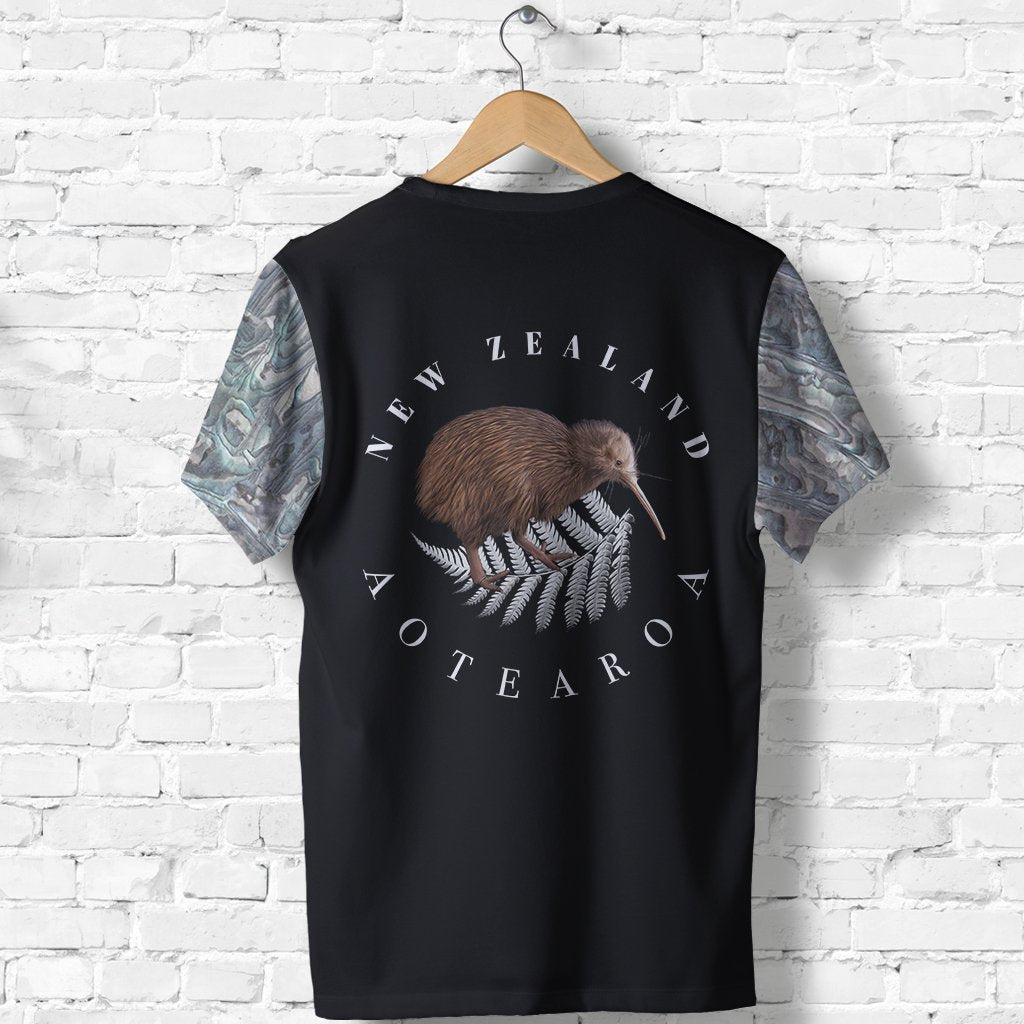 New Zealand Kiwi Paua Shell T shirt - Vibe Hoodie Shop