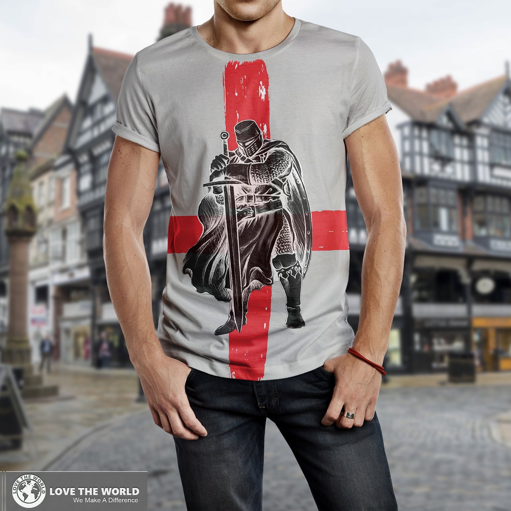 England Flag Knight T shirt - Vibe Hoodie Shop