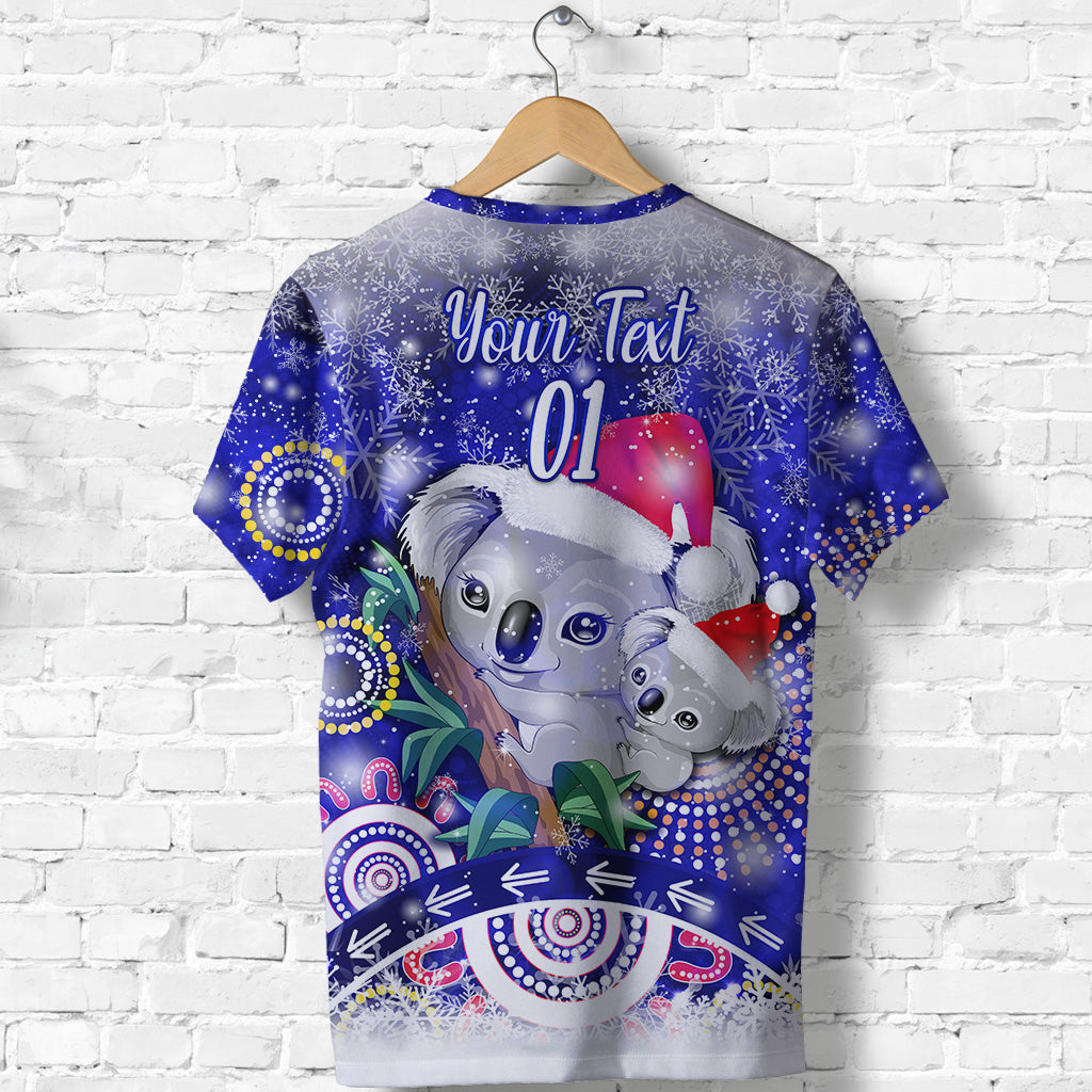 (Custom Personalised) Australian Koala Christmas T shirt Original Style - Blue - Vibe Hoodie Shop