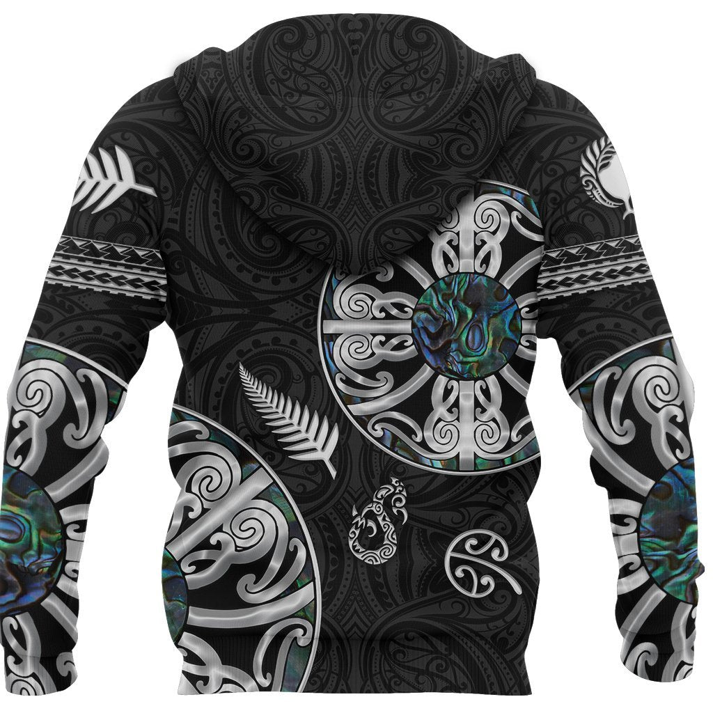 New Zealand Aotearoa Zip Hoodie, Maori Mangopare Paua Shell Zipper Hoodie - Vibe Hoodie Shop