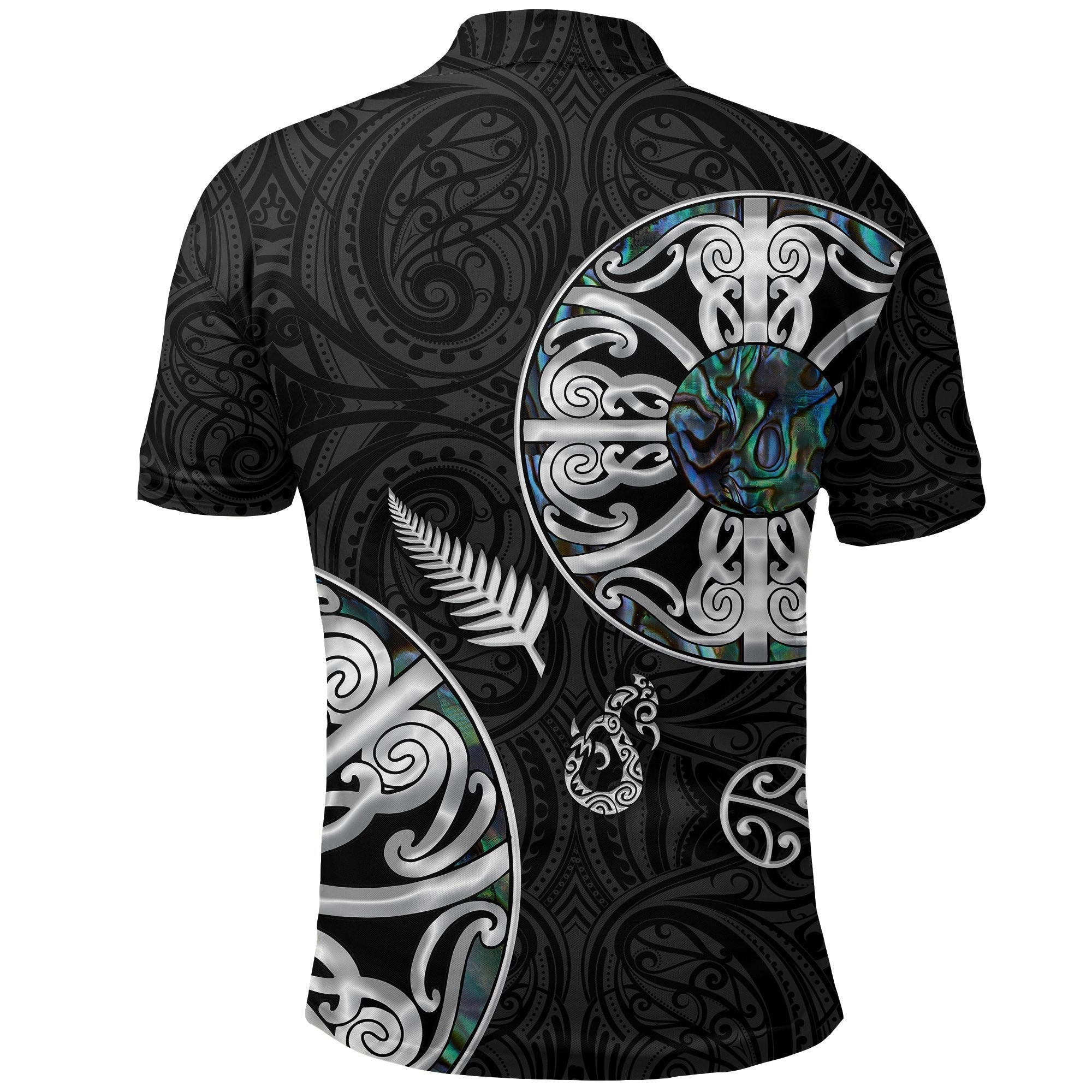 New Zealand Aotearoa Shirt, Maori Mangopare Paua Shell Polo Shirt - Vibe Hoodie Shop