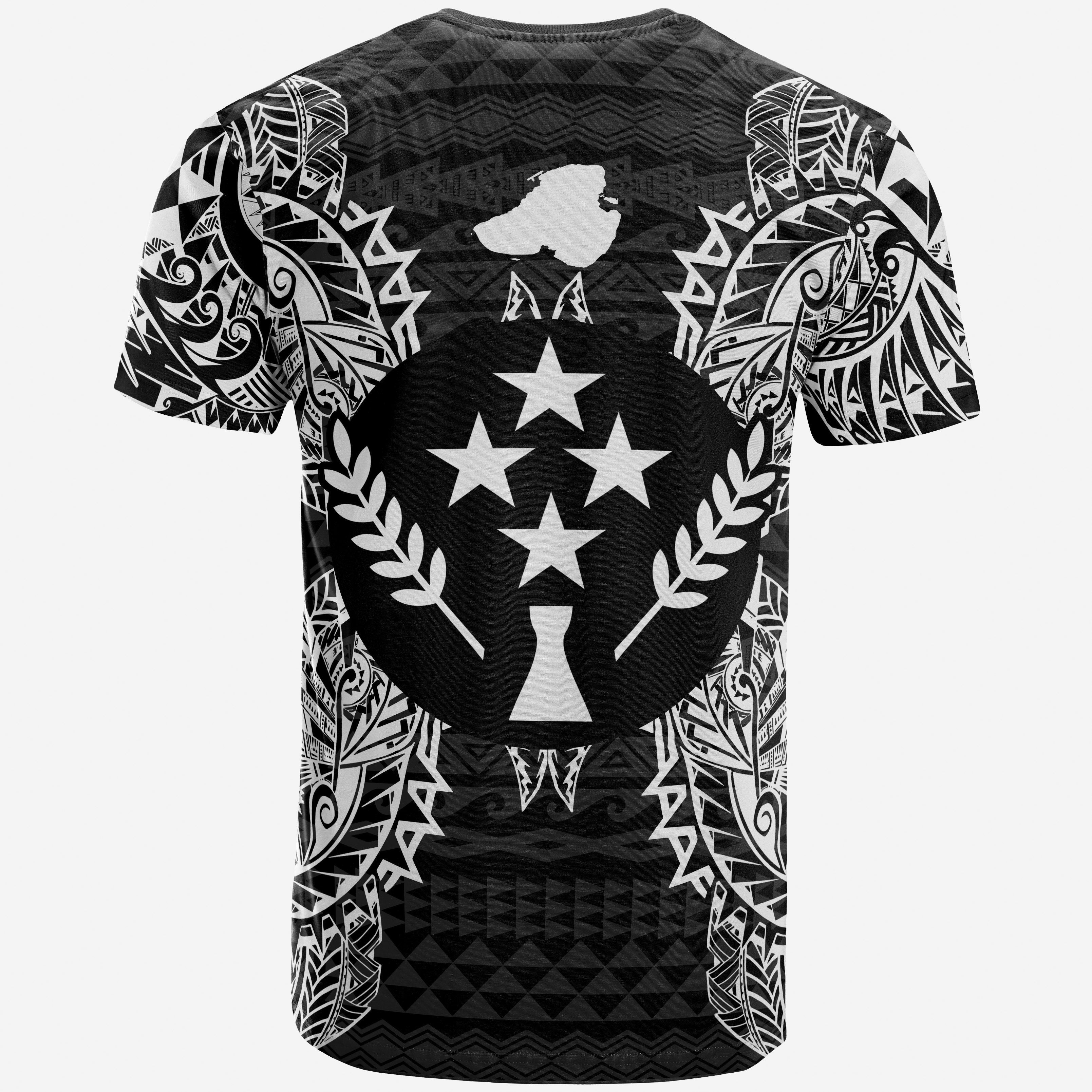 Vibe Hoodie Kosrae All T shirt - Kosrae Flag Map Polynesian Tattoo White Black - Vibe Hoodie Shop