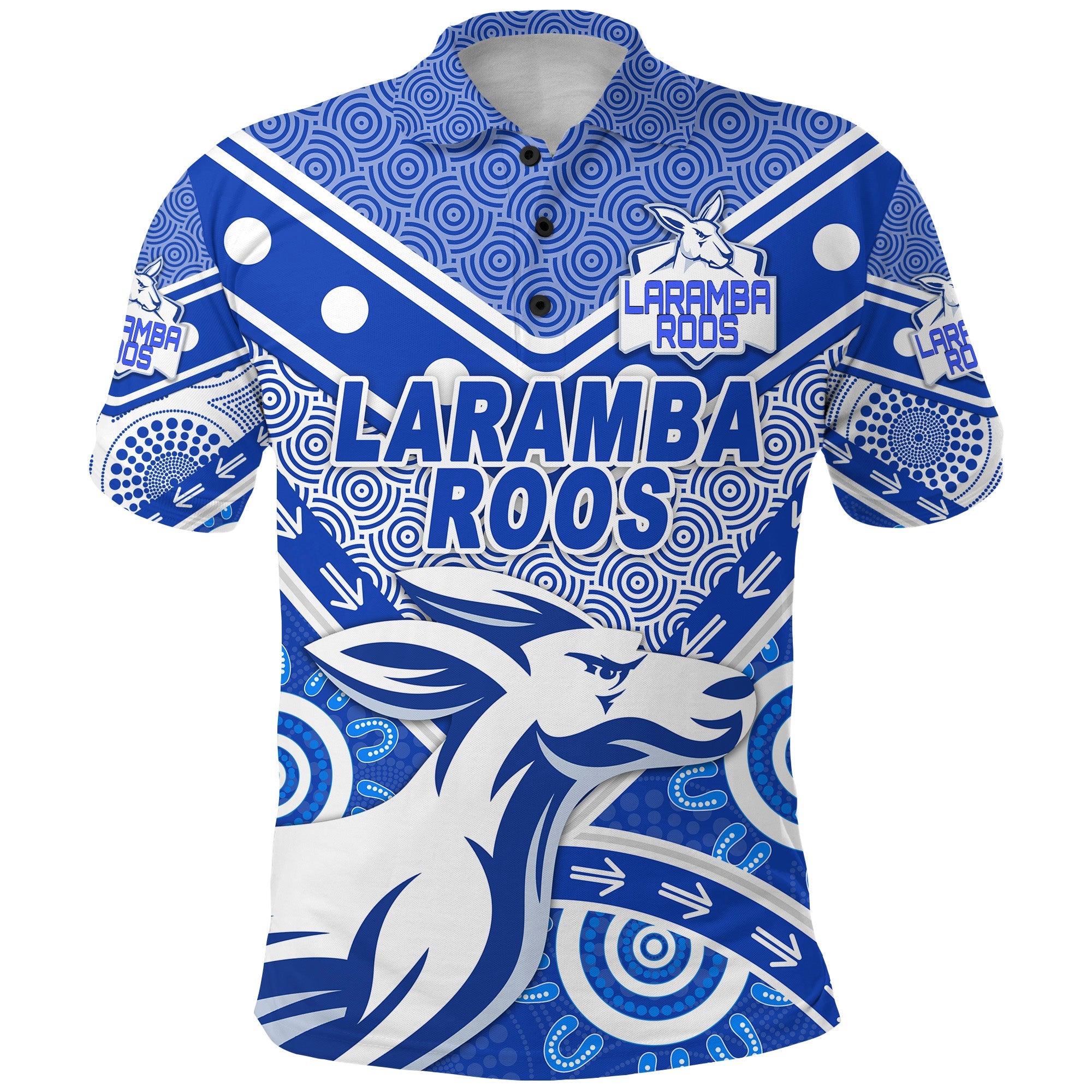 Laramba Roos Football Club Polo Shirt Kangaroos Indigenous Style - Vibe Hoodie Shop