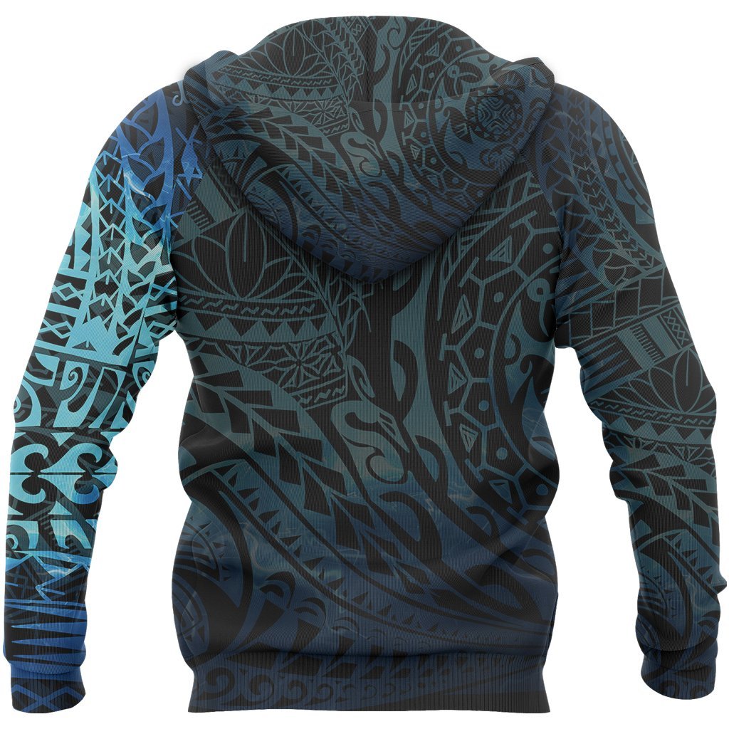 Maori Turtle Tattoo Hoodie, New Zealand Pullover Hoodie - Vibe Hoodie Shop