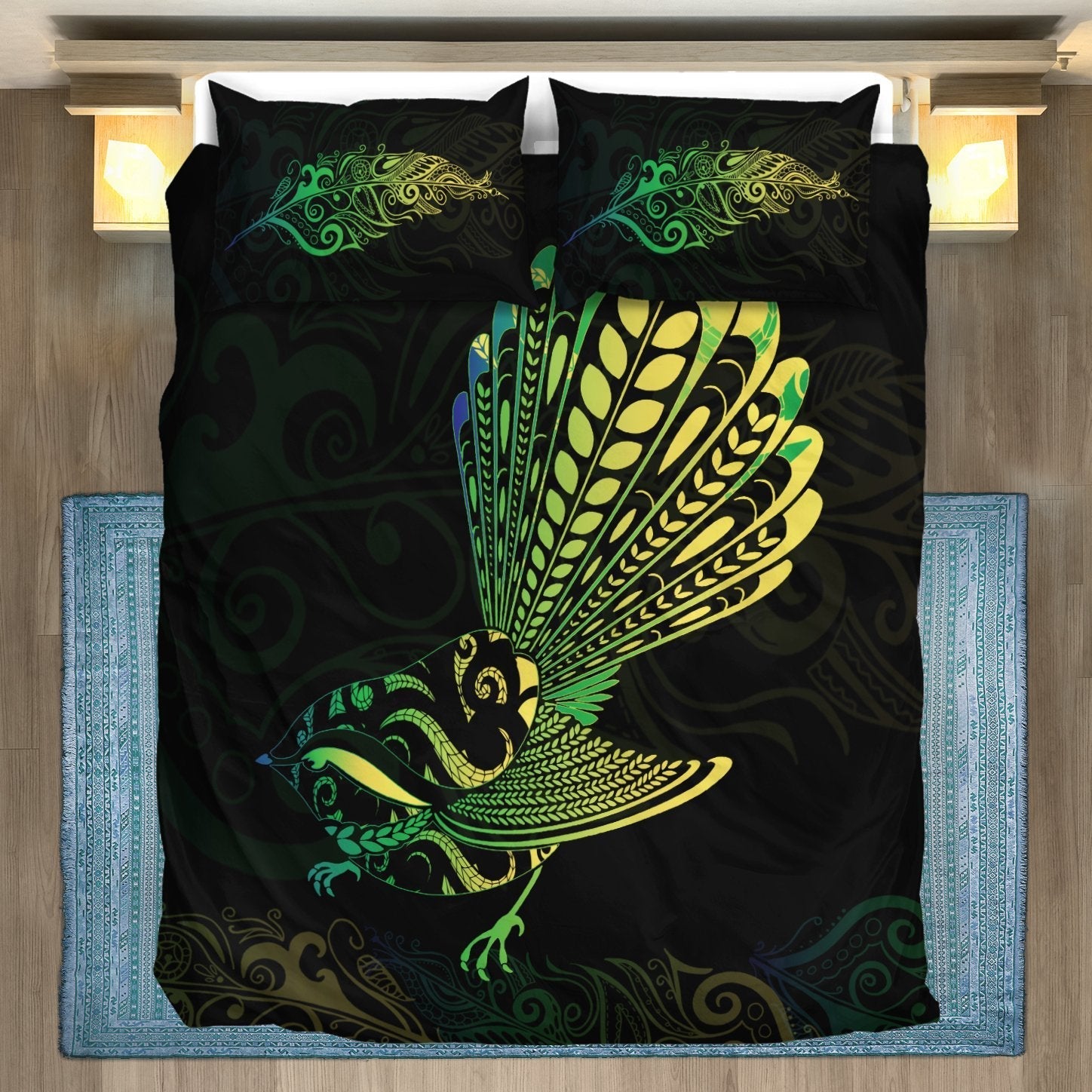 New Zealand Bedding Set, Fantail Bird Duvet Cover And Pillow Case - Vibe Hoodie Shop
