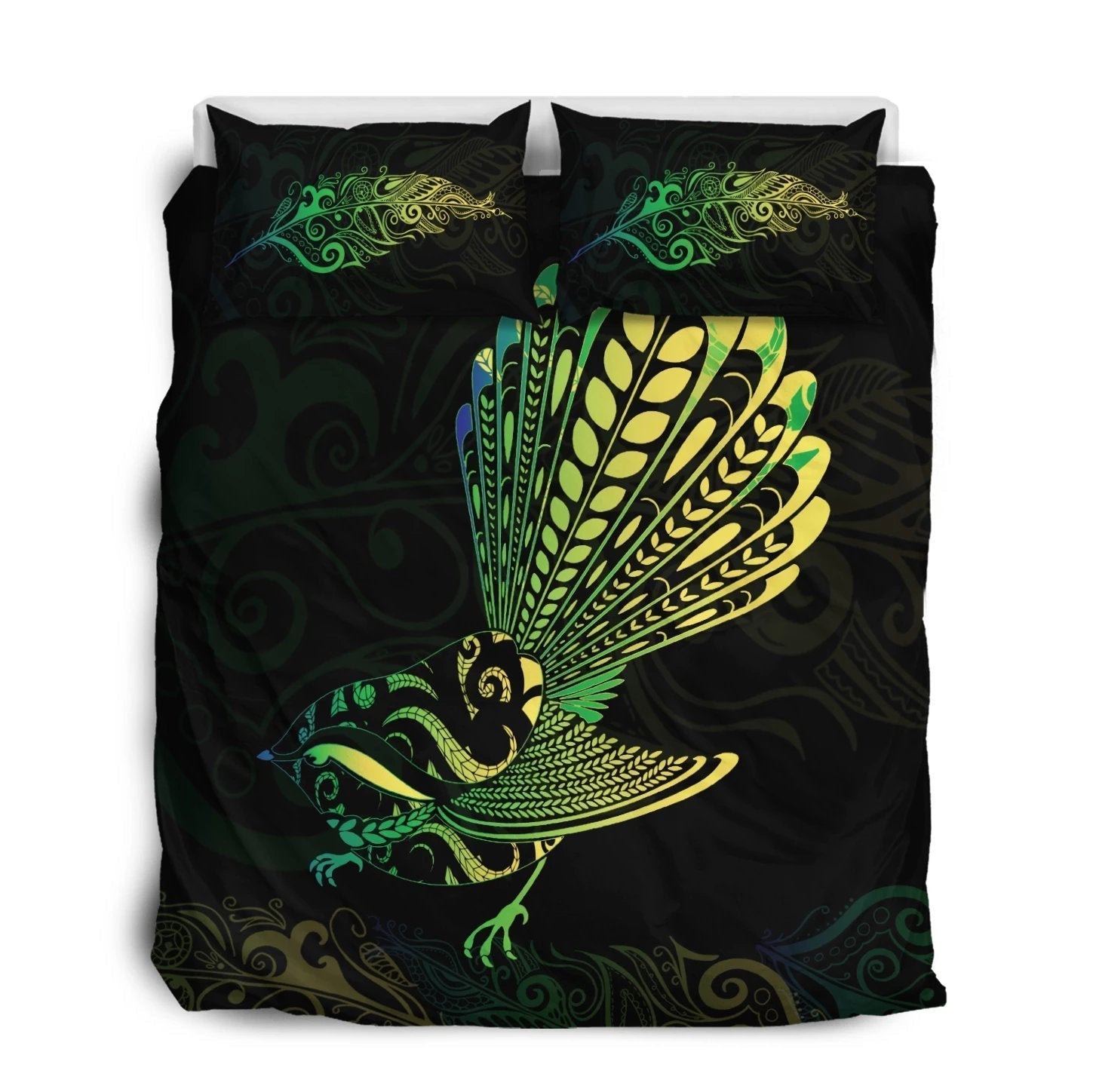 New Zealand Bedding Set, Fantail Bird Duvet Cover And Pillow Case - Vibe Hoodie Shop