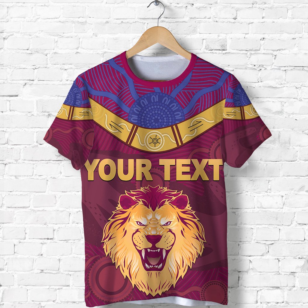 (Custom Personalised) Brisbane Lions T shirt Unique Indigenous - Vibe Hoodie Shop