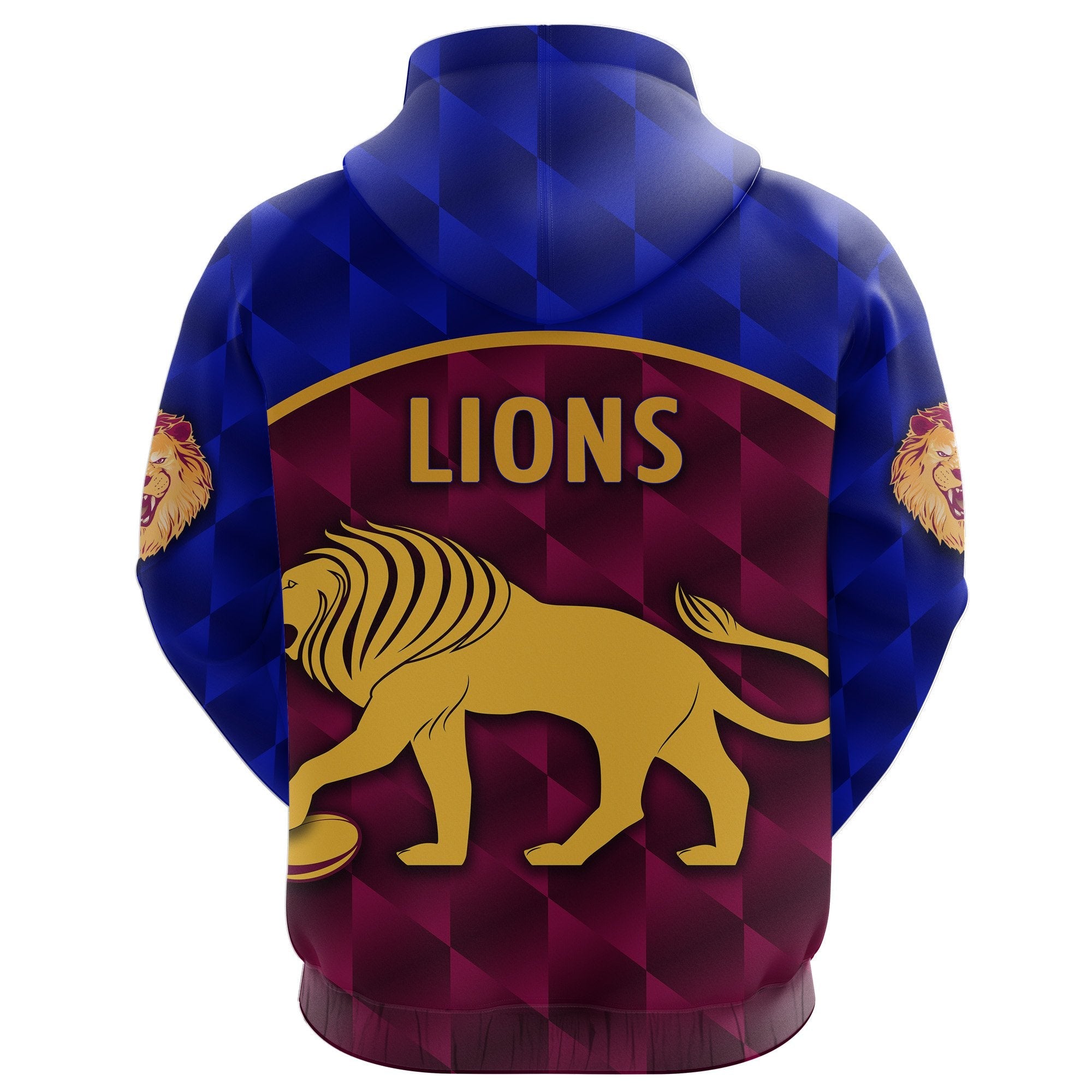 (Custom Personalised) Brisbane Lions Zip Hoodie Powerful - Vibe Hoodie Shop