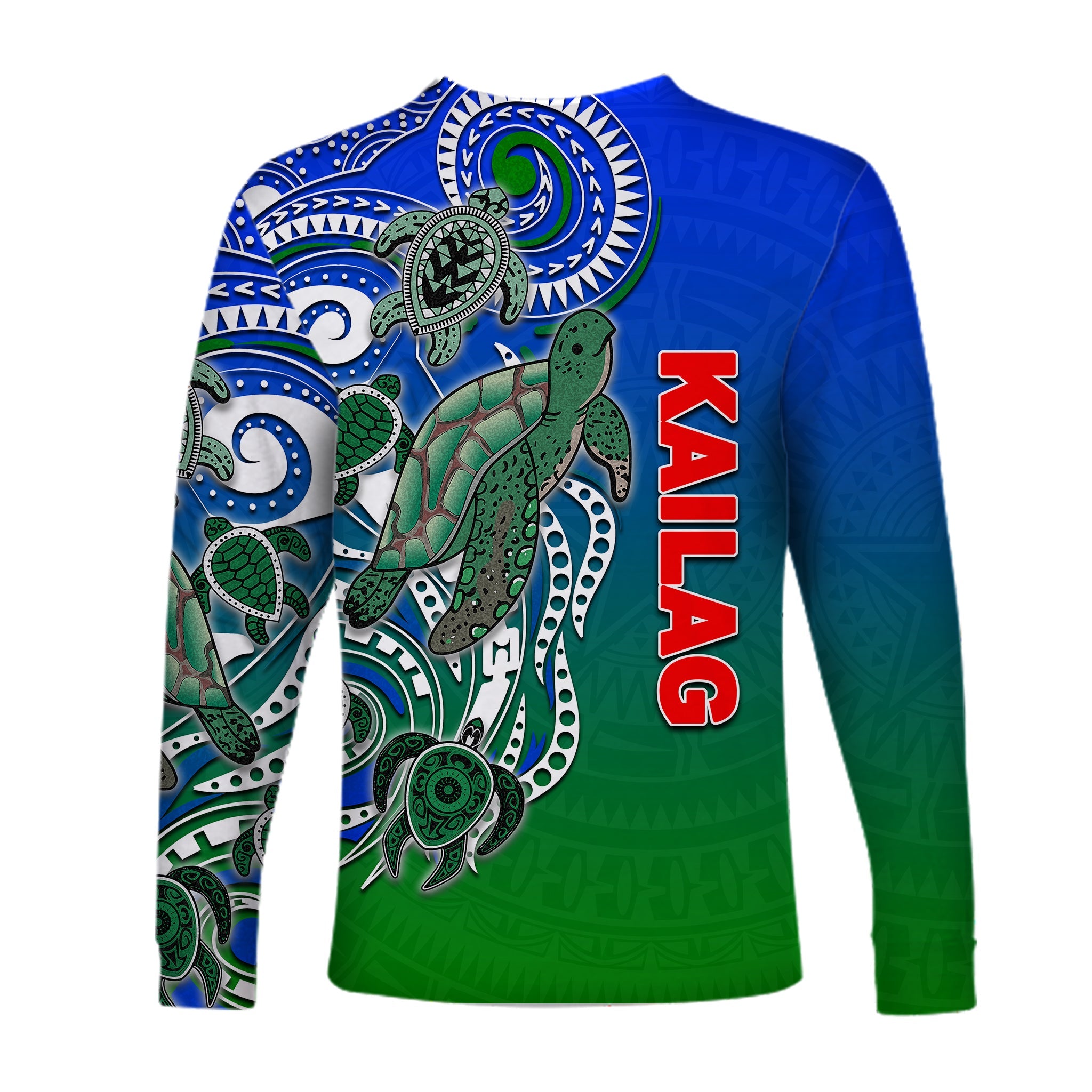 Torres Strait Islanders Long Sleeve ShirT shirt Turtle - KAILAG - Vibe Hoodie Shop