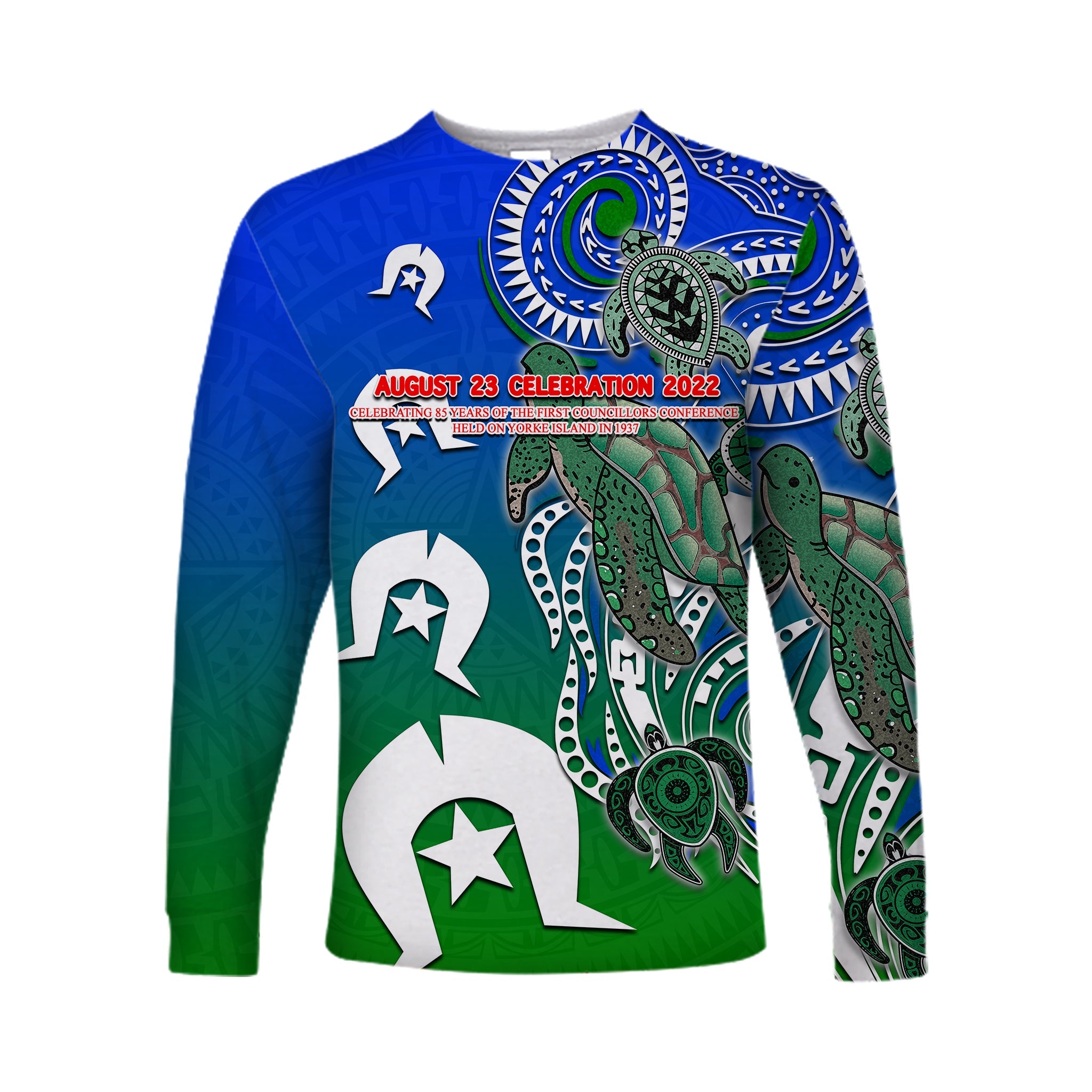 Torres Strait Islanders Long Sleeve ShirT shirt Turtle - KAILAG - Vibe Hoodie Shop