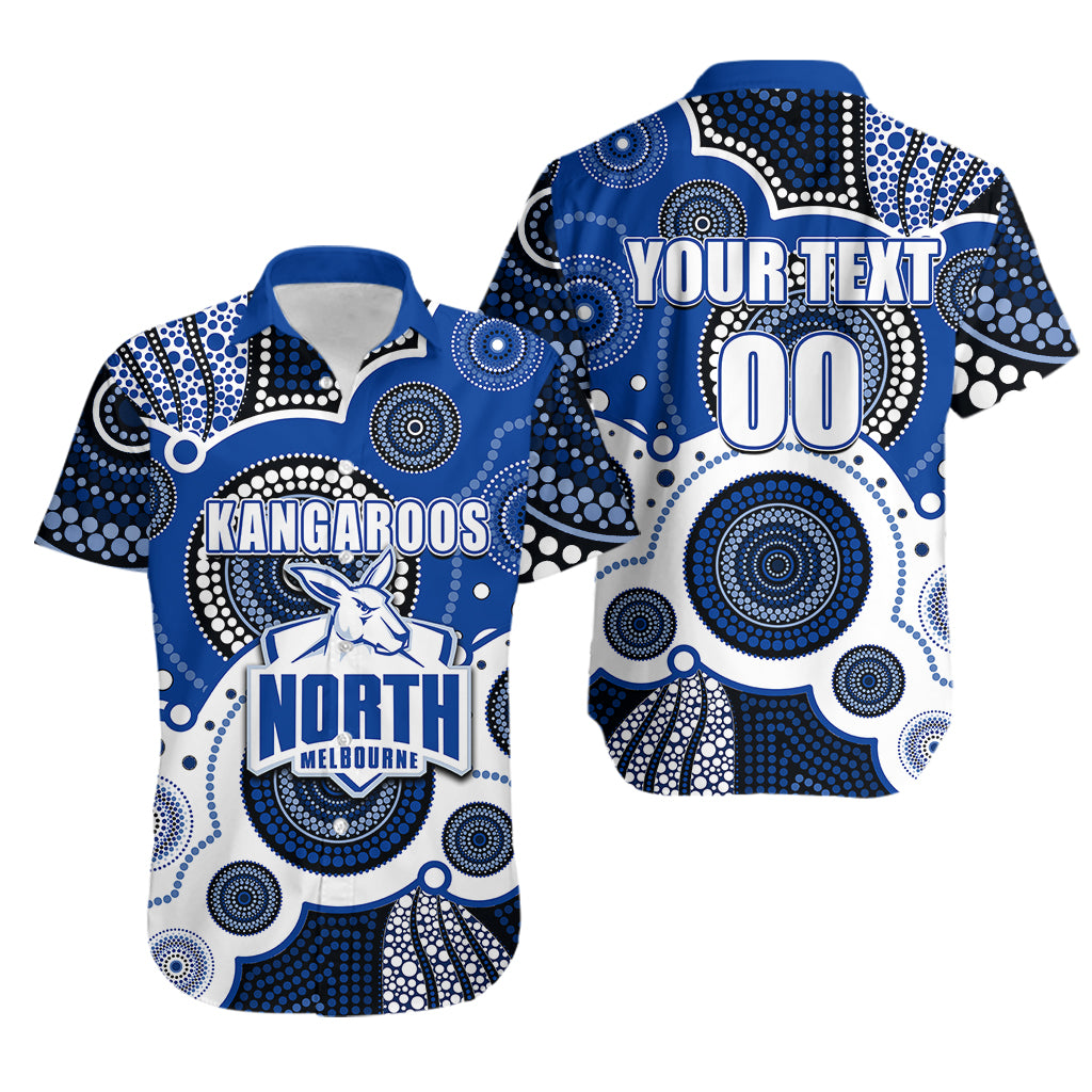 (Custom Personalised And Number) North AFL Hawaiian Shirt Aboriginal Patterns - Vibe Hoodie Shop