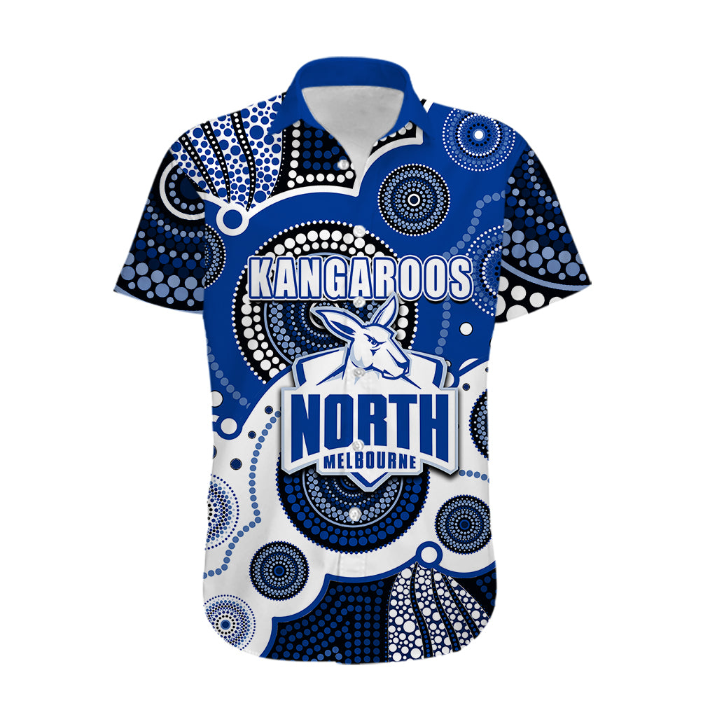 (Custom Personalised And Number) North AFL Hawaiian Shirt Aboriginal Patterns - Vibe Hoodie Shop