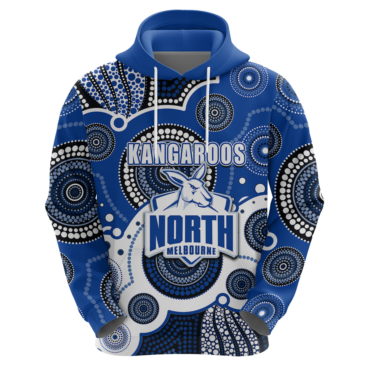 (Custom Personalised And Number) North AFL Hoodie Aboriginal Patterns LT6 - Vibe Hoodie Shop