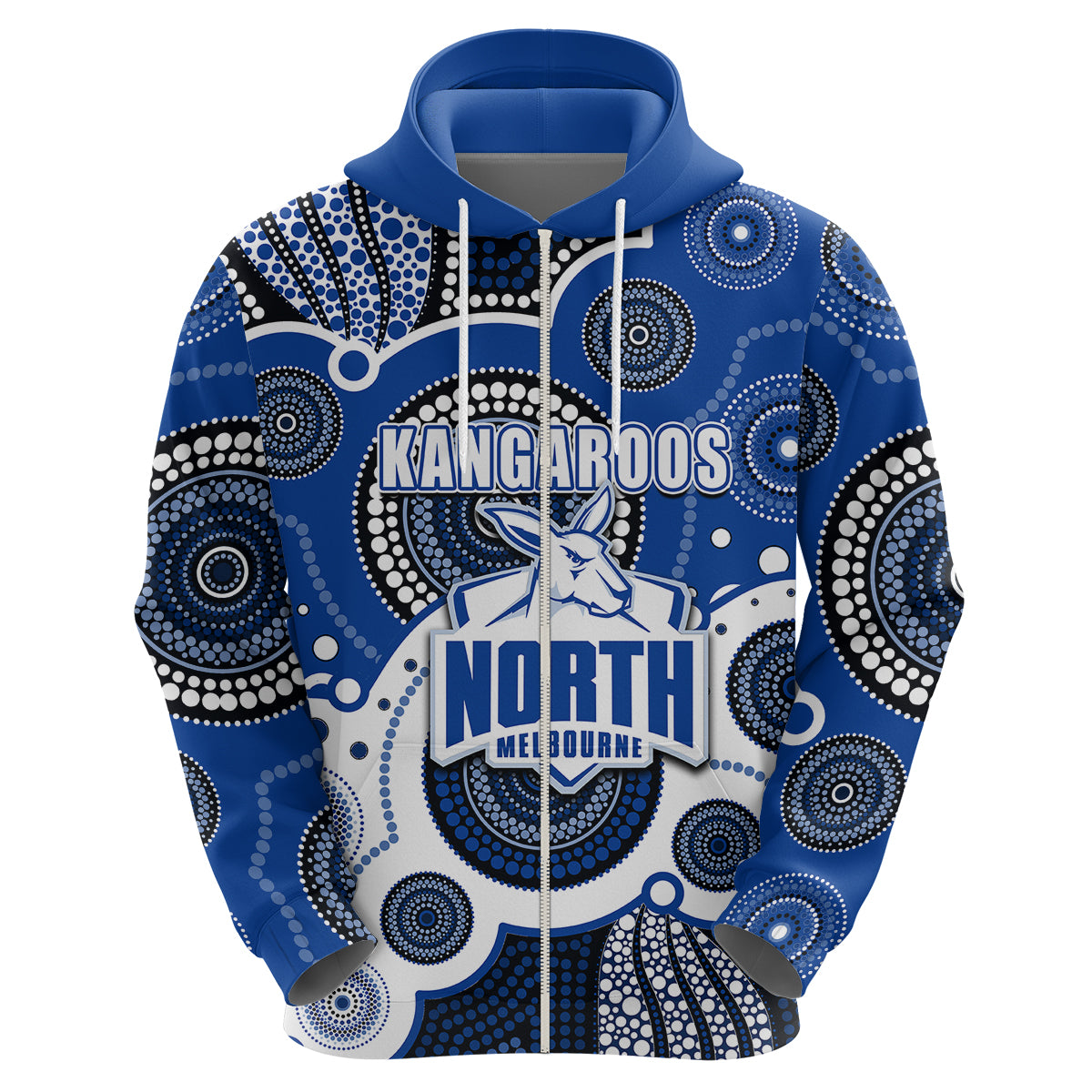 (Custom Personalised And Number) North AFL Hoodie Aboriginal Patterns LT6 - Vibe Hoodie Shop