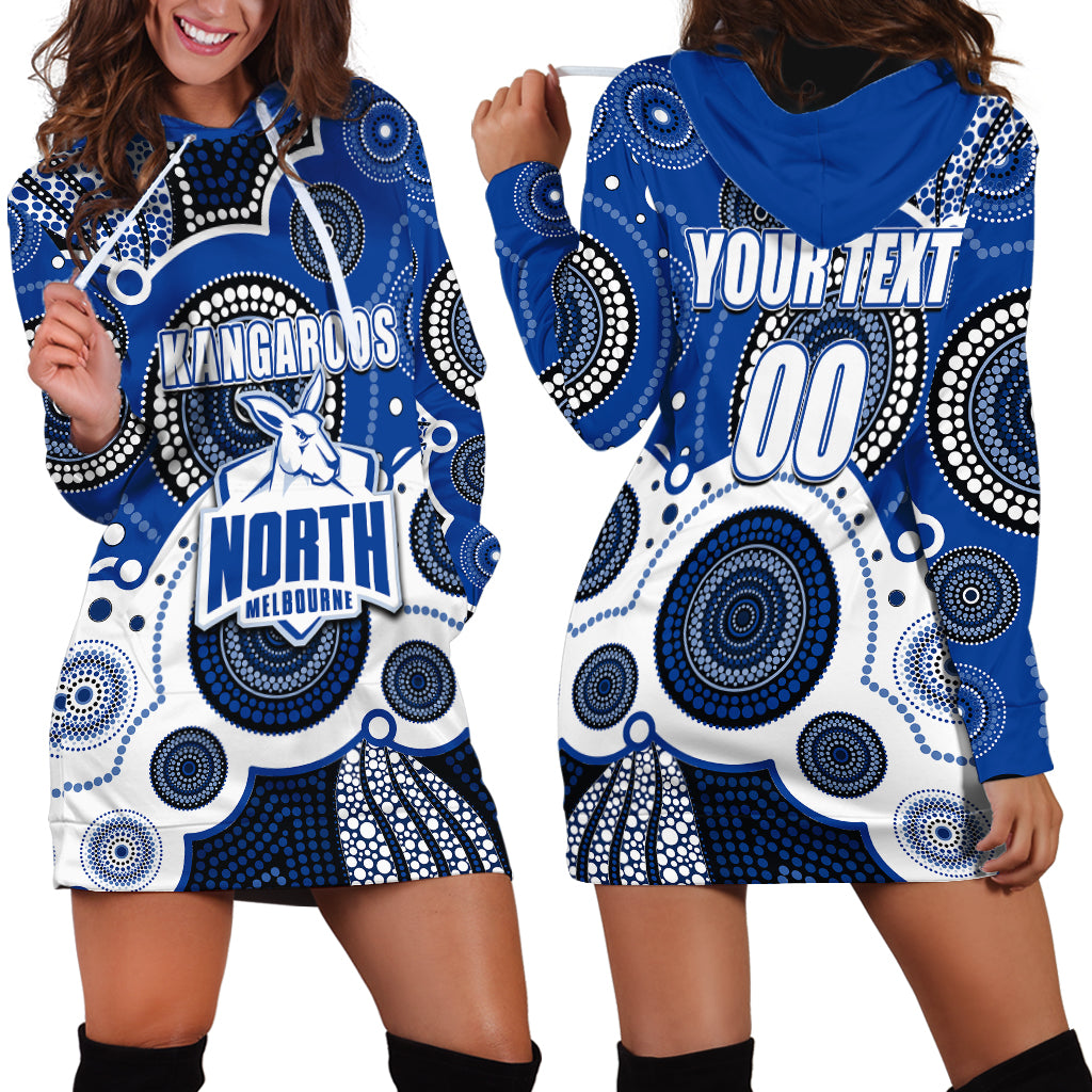 (Custom Personalised And Number) North AFL Hoodie Dress Aboriginal Patterns - Vibe Hoodie Shop