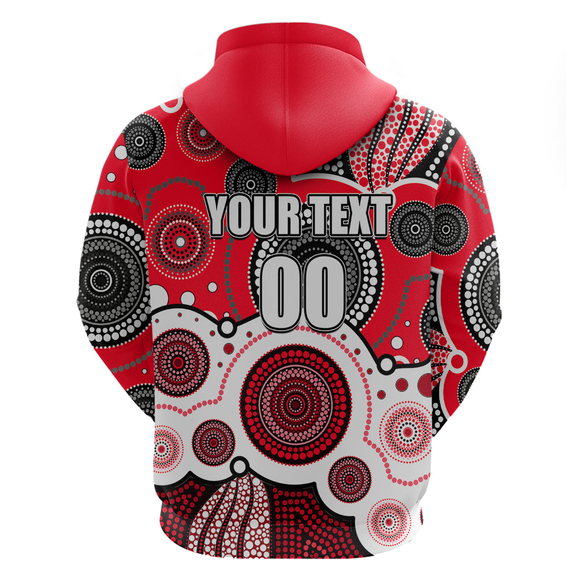 (Custom Personalised And Number) Saints AFL Hoodie Aboriginal Patterns LT6 - Vibe Hoodie Shop