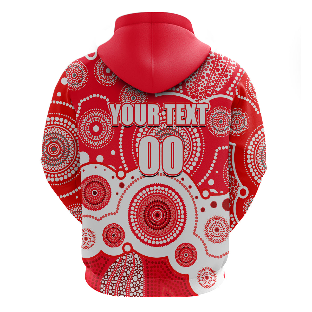 (Custom Personalised And Number) Swans AFL Hoodie Aboriginal Patterns LT6 - Vibe Hoodie Shop