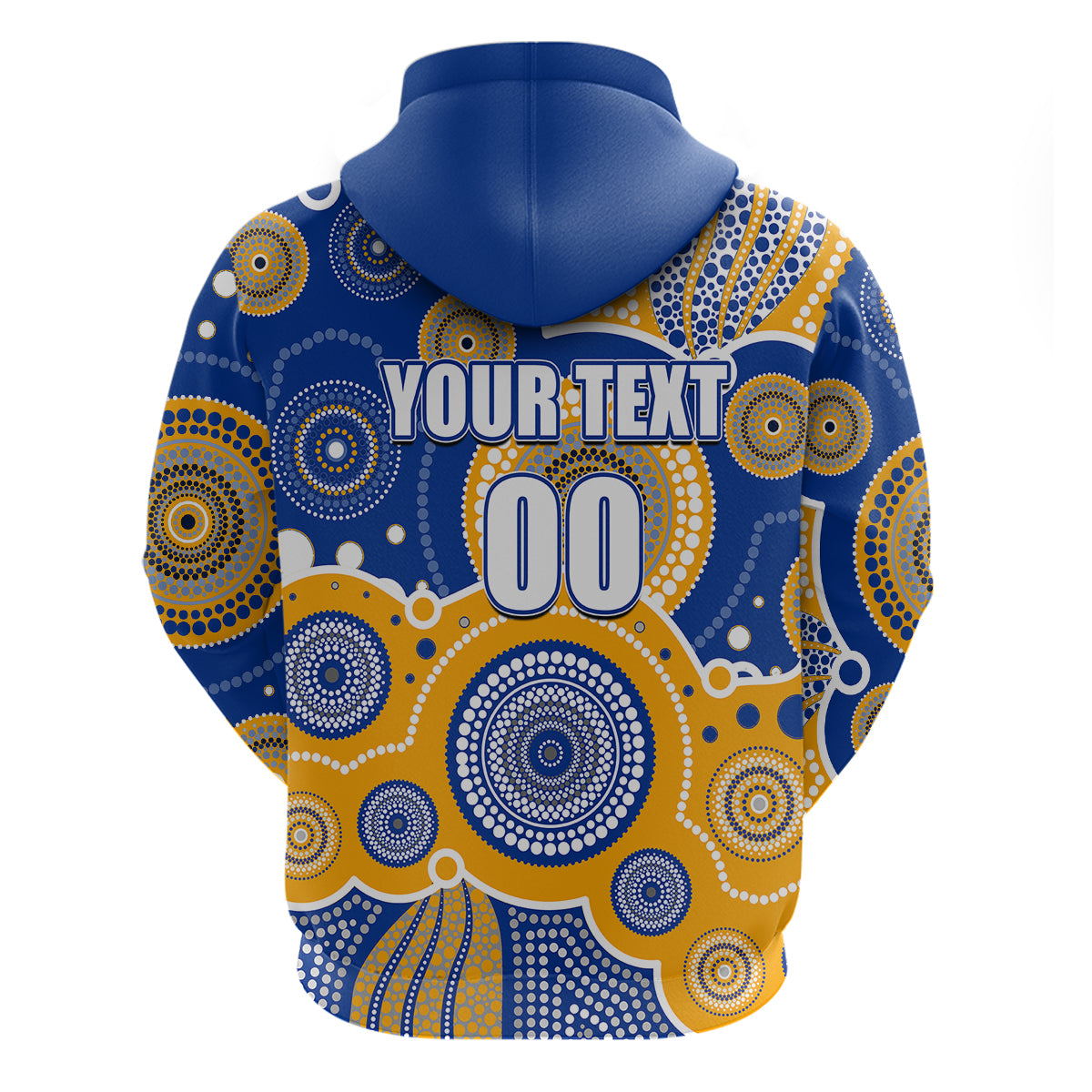 (Custom Personalised And Number) Eagles AFL Hoodie Aboriginal Patterns LT6 - Vibe Hoodie Shop