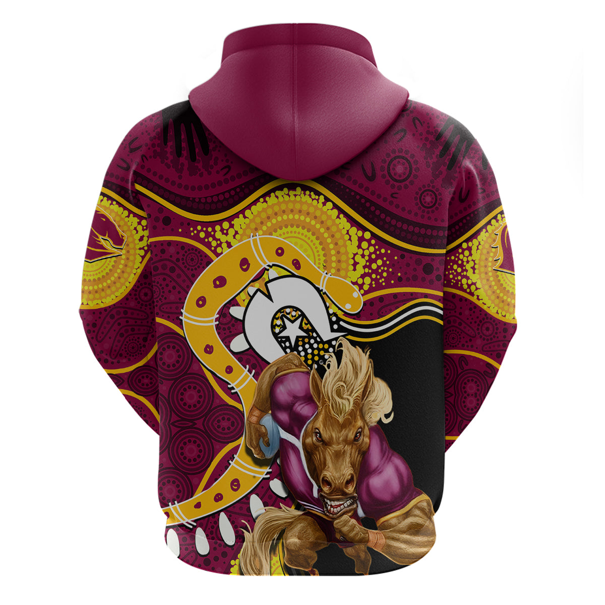 Broncos Mascot NRL Hoodie NAIDOC LT6 - Vibe Hoodie Shop
