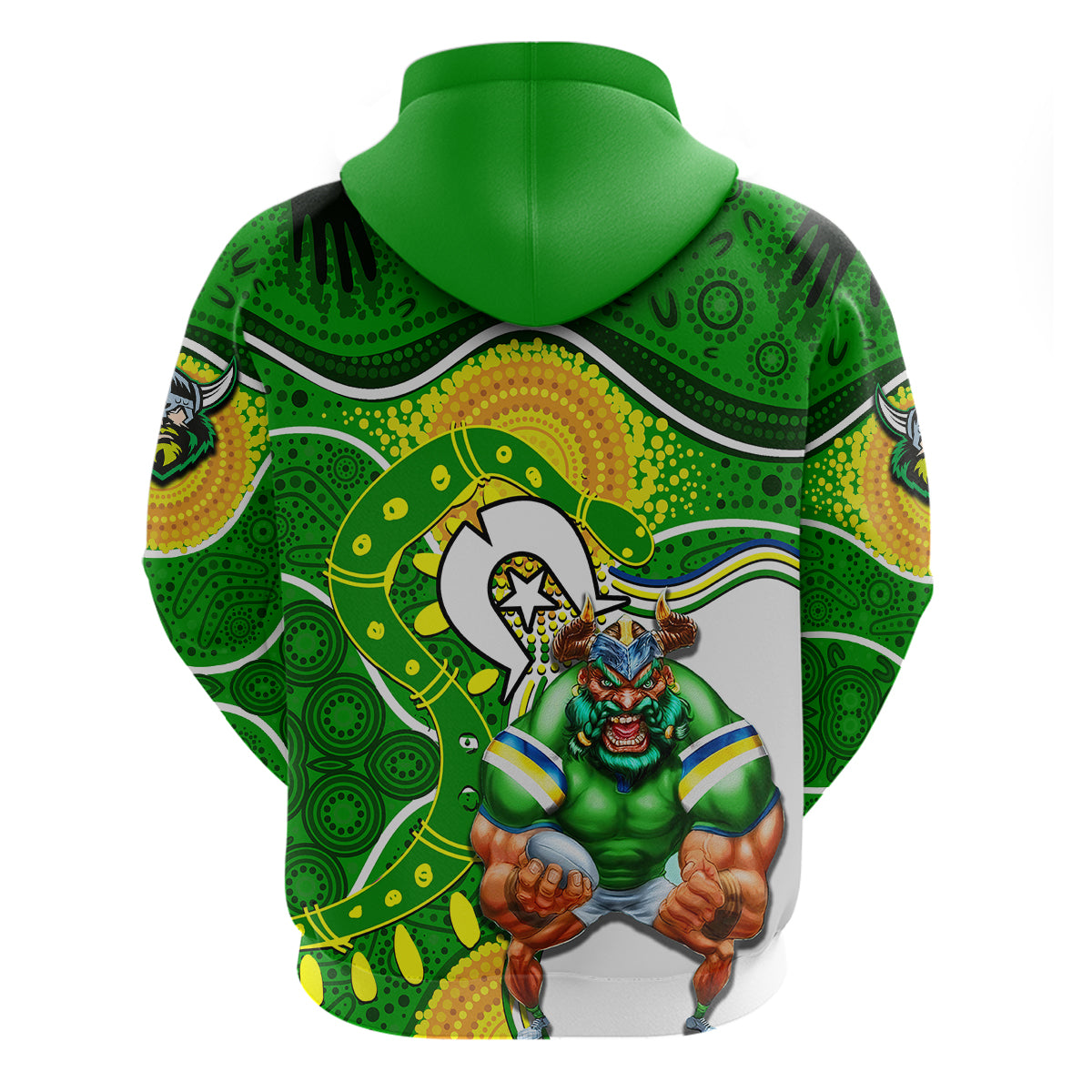 Raiders Mascot NRL Hoodie NAIDOC LT6 - Vibe Hoodie Shop