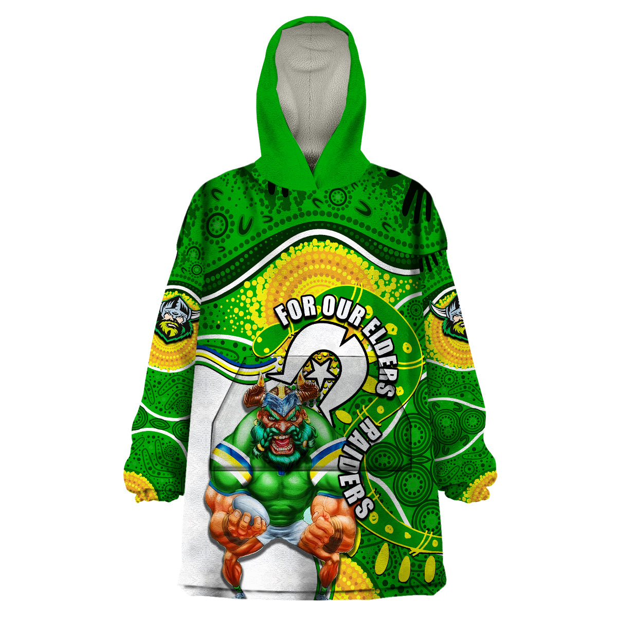 Raiders Mascot NRL Wearable Blanket Hoodie NAIDOC - Vibe Hoodie Shop