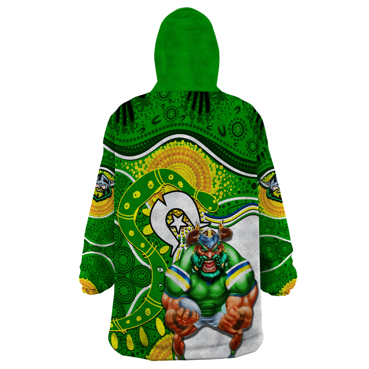 Raiders Mascot NRL Wearable Blanket Hoodie NAIDOC - Vibe Hoodie Shop