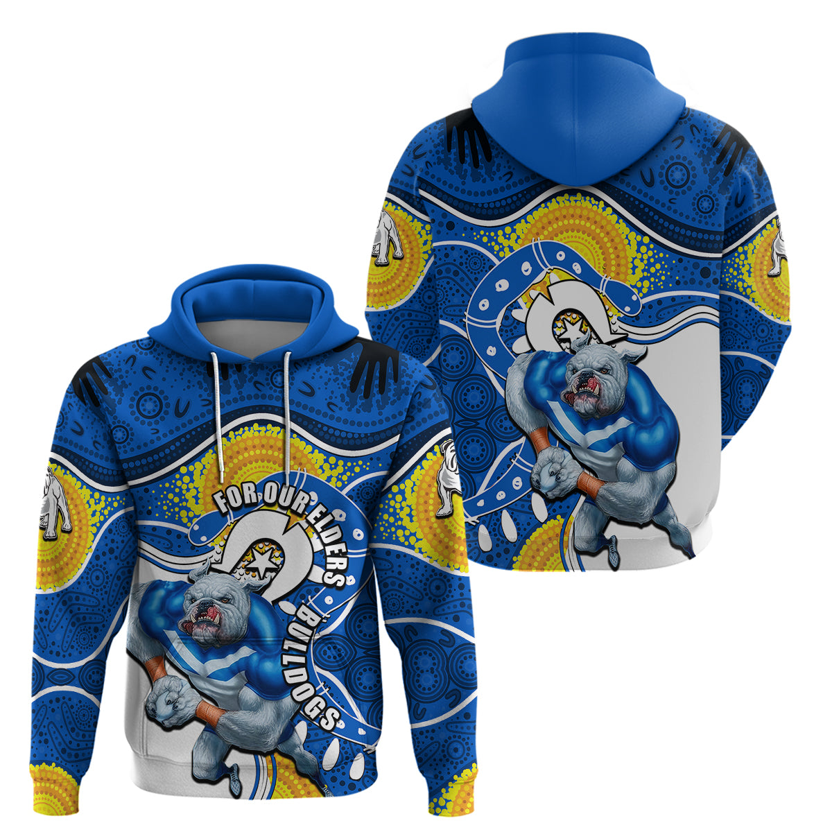 Bulldogs Mascot NRL Hoodie NAIDOC LT6 - Vibe Hoodie Shop