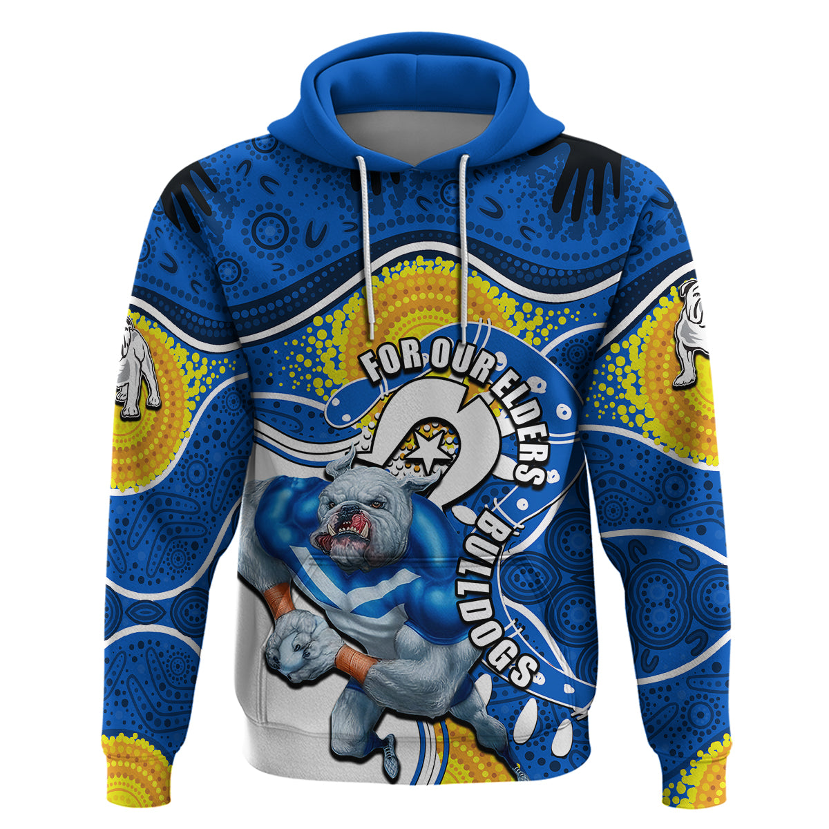 Bulldogs Mascot NRL Hoodie NAIDOC LT6 - Vibe Hoodie Shop